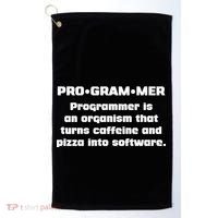 Definition of A Programmer Funny Coffee Golf Towel thumb 0