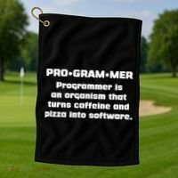 Definition of A Programmer Funny Coffee Golf Towel thumb 1