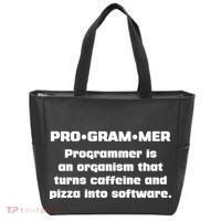 Definition of A Programmer Funny Coffee Tote Bag thumb 0
