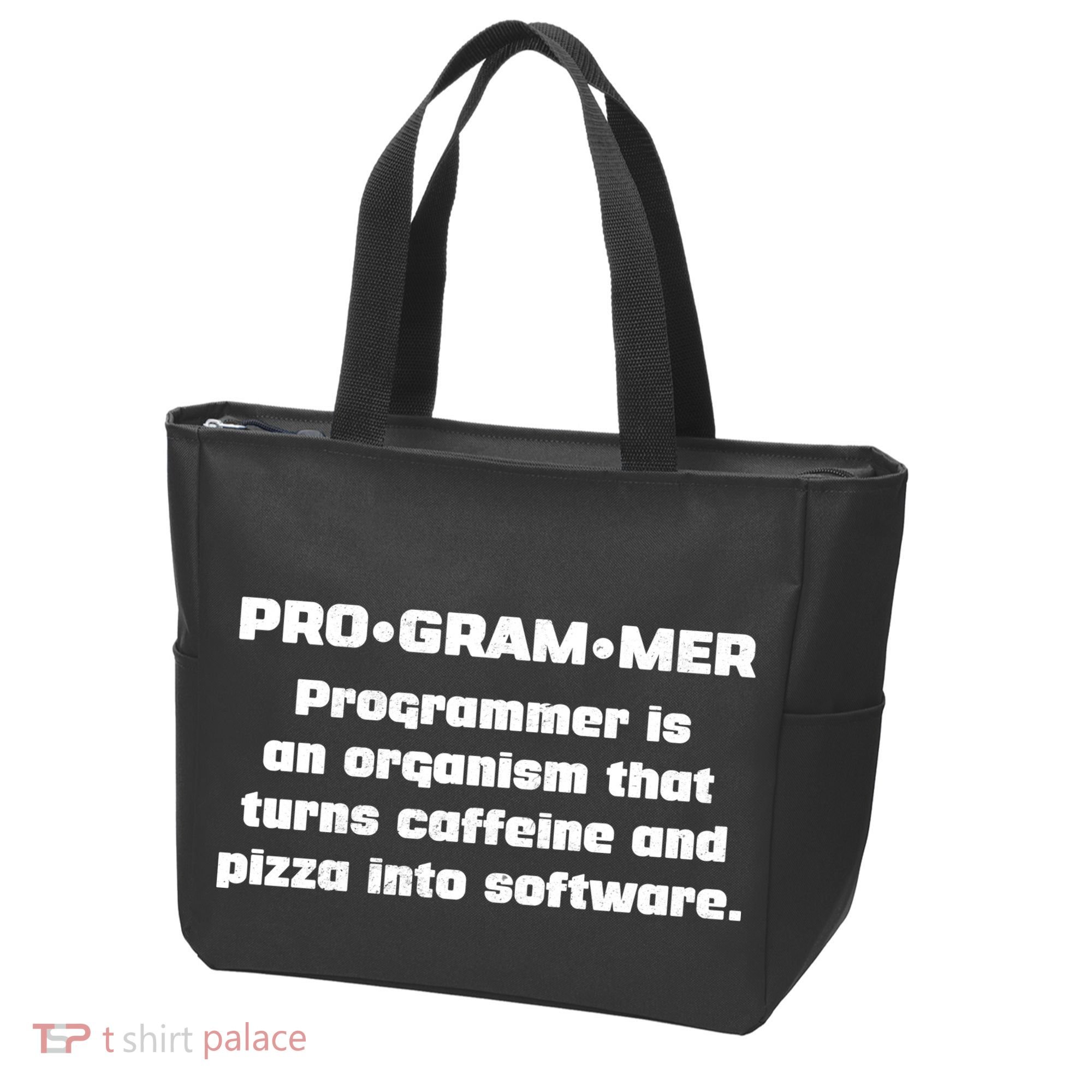 Definition of A Programmer Funny Coffee Tote Bag