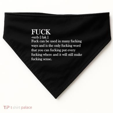 Definition Of F*ck USA-Made Doggie Bandana