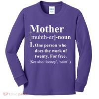 Definition Of Mother Kids Long Sleeve Shirt thumb 0