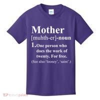 Definition Of Mother Kids T-Shirt thumb 0
