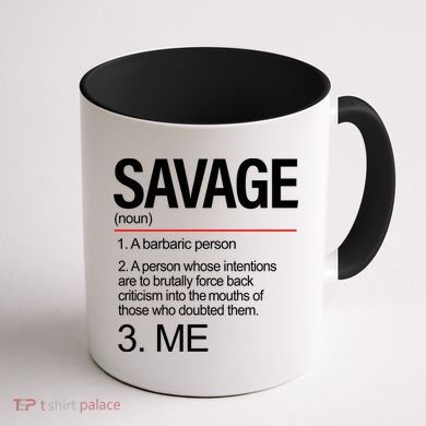 Definition Of Savage Coffee Mug back