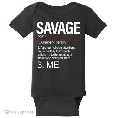 Definition Of Savage Baby Bodysuit