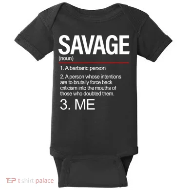 Definition Of Savage Baby Bodysuit