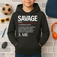 Definition Of Savage Kids Hoodie thumb 2