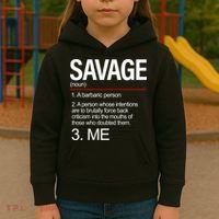 Definition Of Savage Kids Hoodie thumb 3