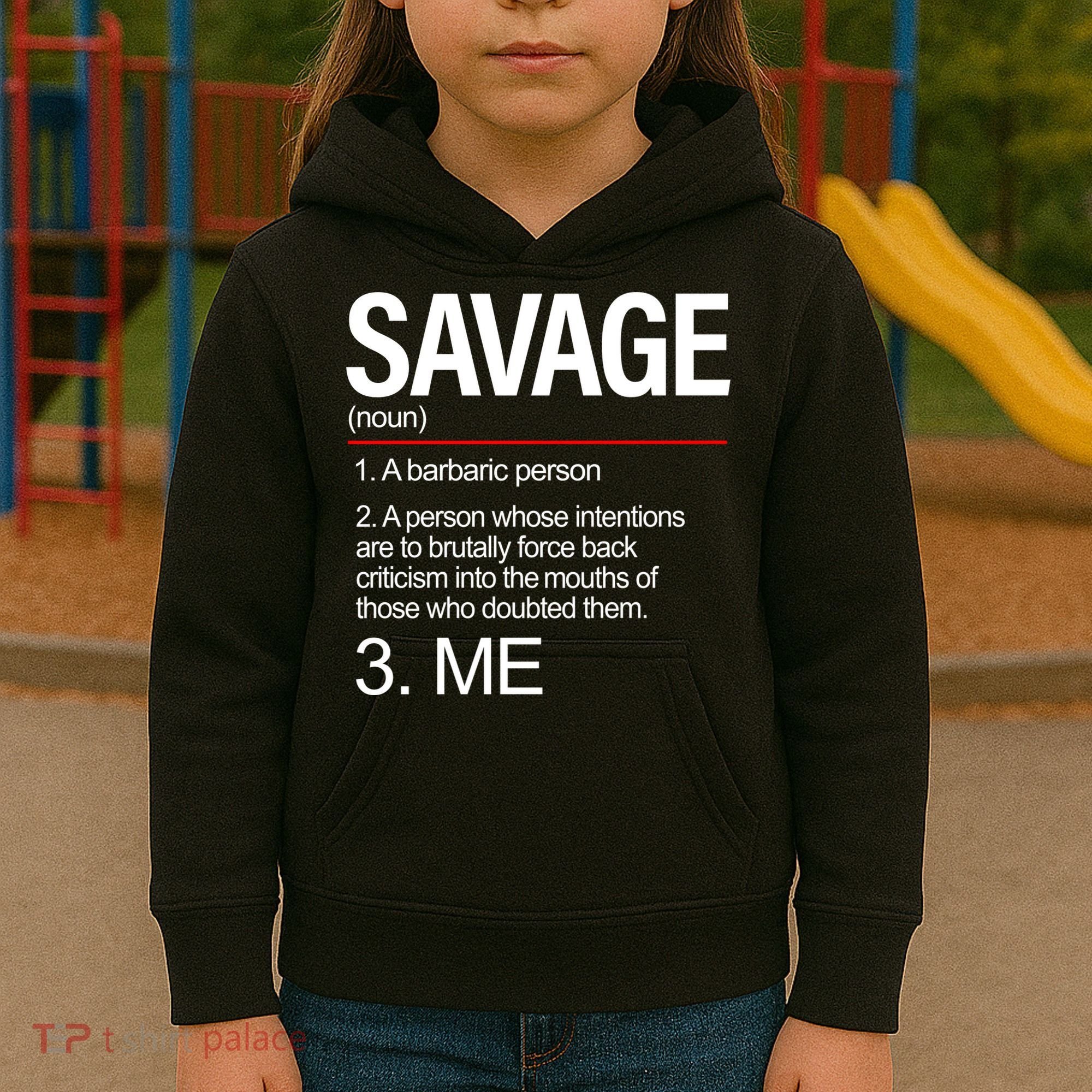 Definition Of Savage Kids Hoodie