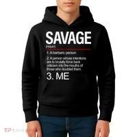 Definition Of Savage Kids Hoodie thumb 4