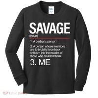 Definition Of Savage Kids Long Sleeve Shirt thumb 0