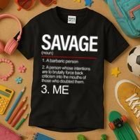 Definition Of Savage Kids T-Shirt thumb 3