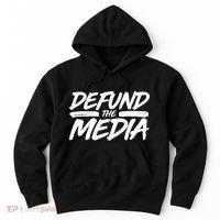 Defund The Media Distressed Hoodie thumb 0