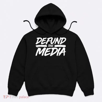 Defund The Media Distressed Hoodie