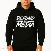Defund The Media Distressed Hoodie thumb 2