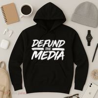 Defund The Media Distressed Hoodie thumb 3