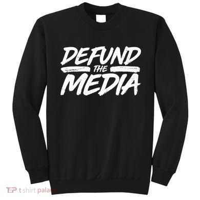 Defund The Media Distressed Sweatshirt