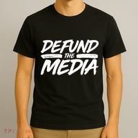 Defund The Media Distressed T-Shirt thumb 3