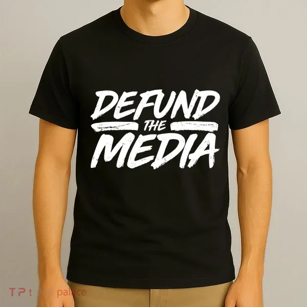 Defund The Media Distressed T-Shirt