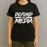 Defund The Media Distressed T-Shirt thumb 4