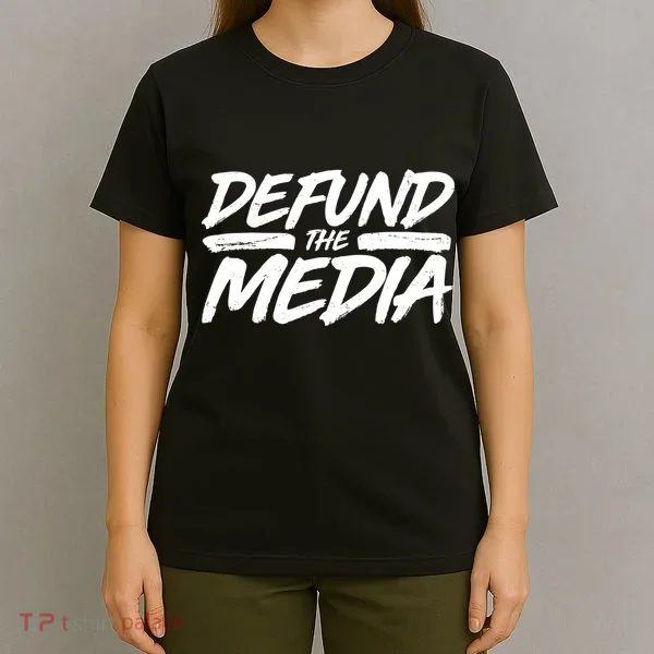 Defund The Media Distressed T-Shirt