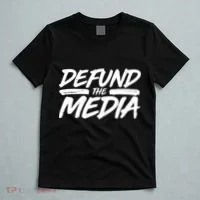Defund The Media Distressed T-Shirt thumb 5