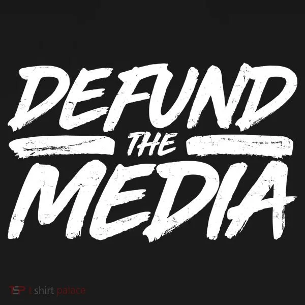 Defund The Media Distressed T-Shirt