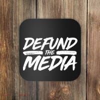 Defund The Media Distressed Coaster thumb 0