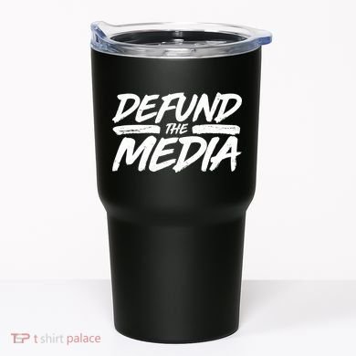 Defund The Media Distressed Tumbler