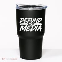 Defund The Media Distressed Tumbler thumb 0