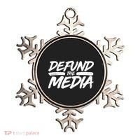 Defund The Media Distressed Ornament thumb 0
