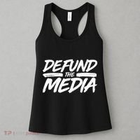 Defund The Media Distressed Women's Tank Top thumb 3
