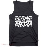 Defund The Media Distressed Tank Top thumb 0