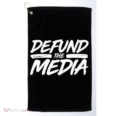 Defund The Media Distressed Golf Towel