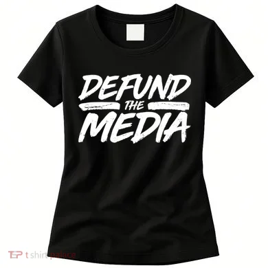 Defund The Media Distressed Women's T-Shirt