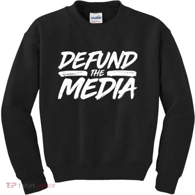 Defund The Media Distressed Kids Sweatshirt