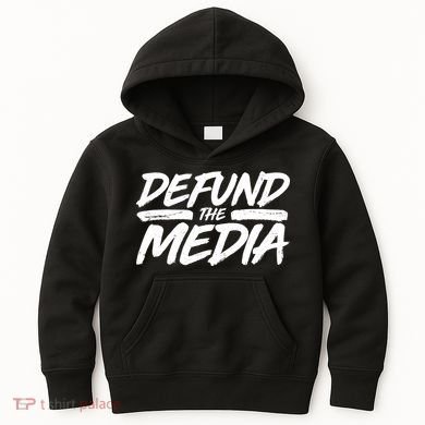 Defund The Media Distressed Kids Hoodie