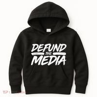 Defund The Media Distressed Kids Hoodie thumb 0