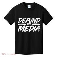 Defund The Media Distressed Kids T-Shirt thumb 0