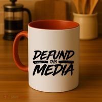Defund The Media Distressed Coffee Mug thumb 4
