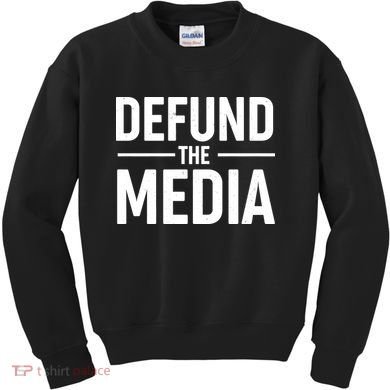 Defund The Media Protest Kids Sweatshirt