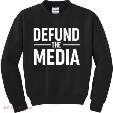 Defund The Media Protest Kids Sweatshirt