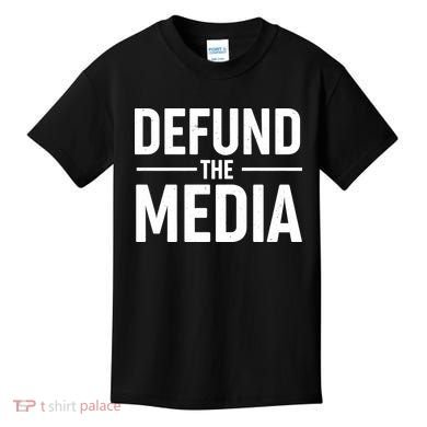Defund The Media Protest Kids T-Shirt