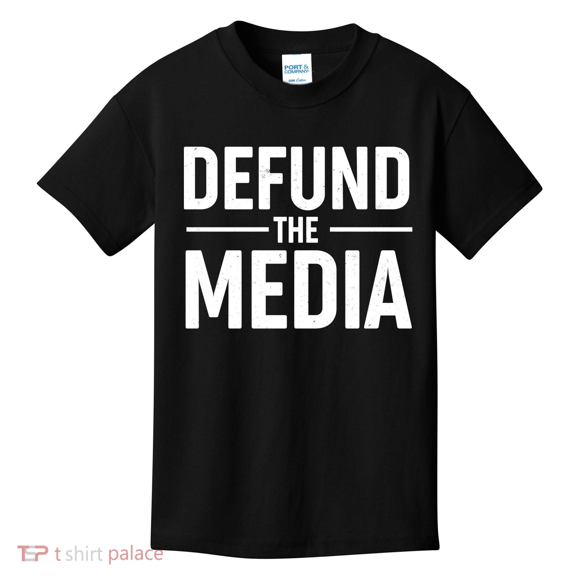 Defund The Media Protest Kids T-Shirt