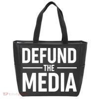Defund The Media Protest Tote Bag thumb 0