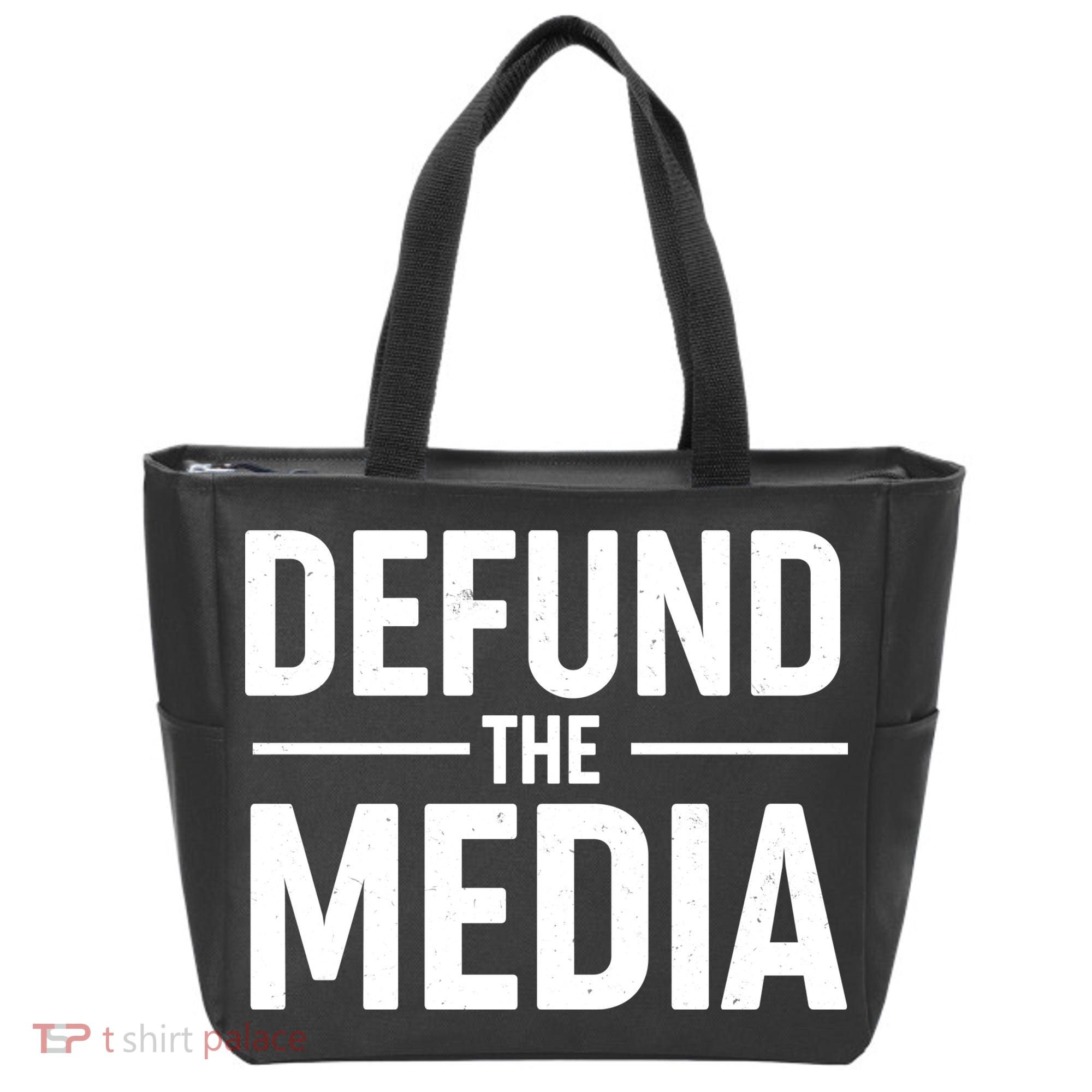 Defund The Media Protest Tote Bag