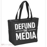 Defund The Media Protest Tote Bag thumb 2