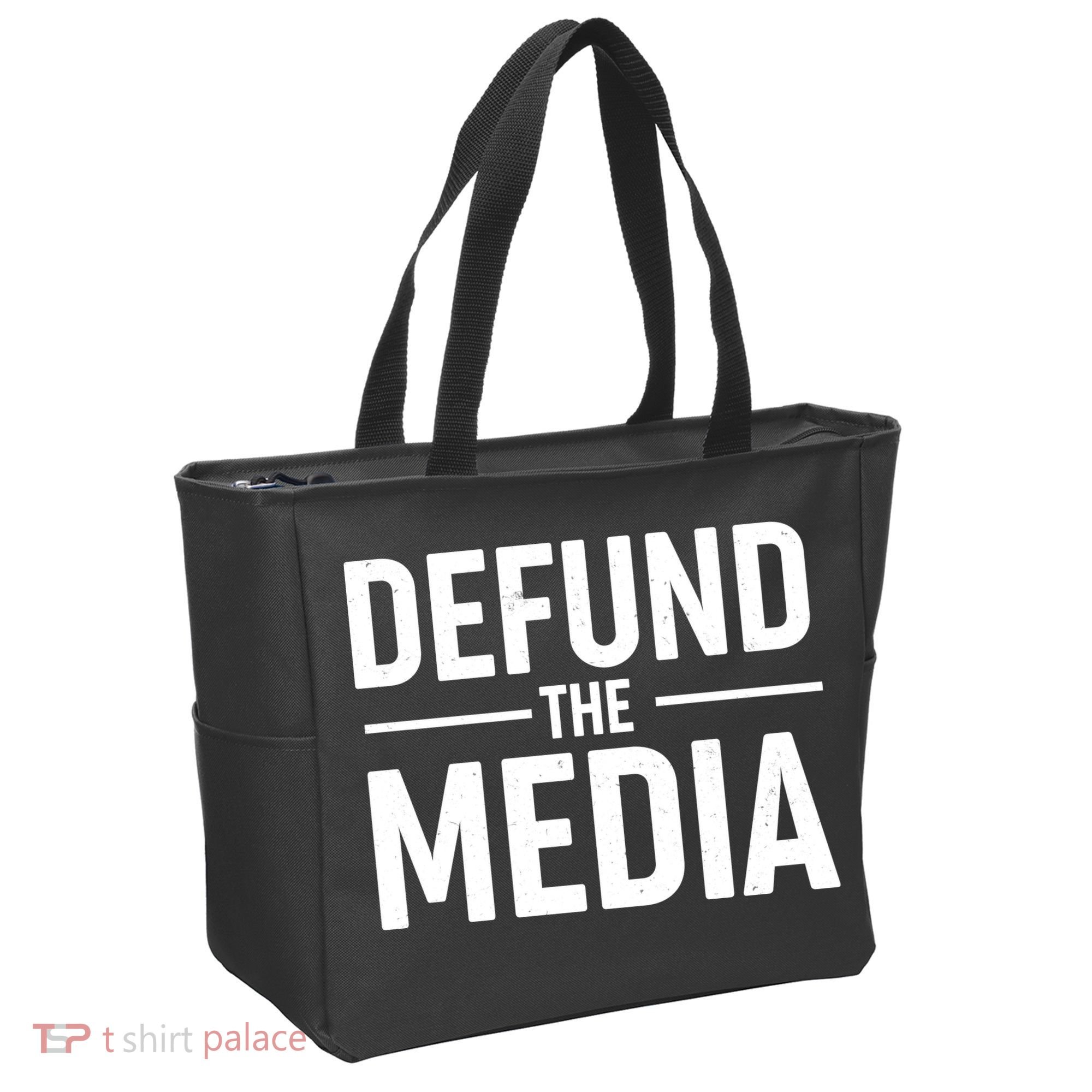 Defund The Media Protest Tote Bag