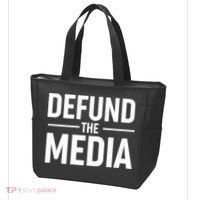 Defund The Media Protest Tote Bag thumb 3