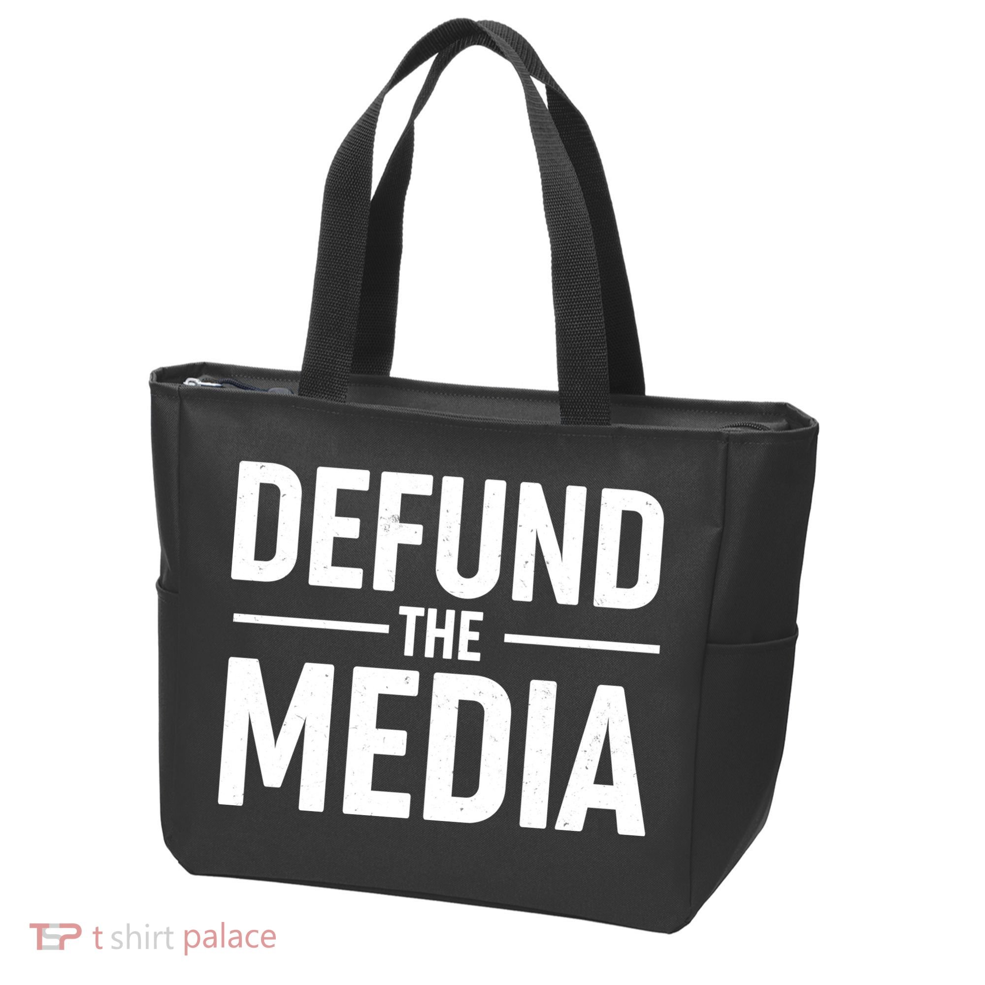 Defund The Media Protest Tote Bag
